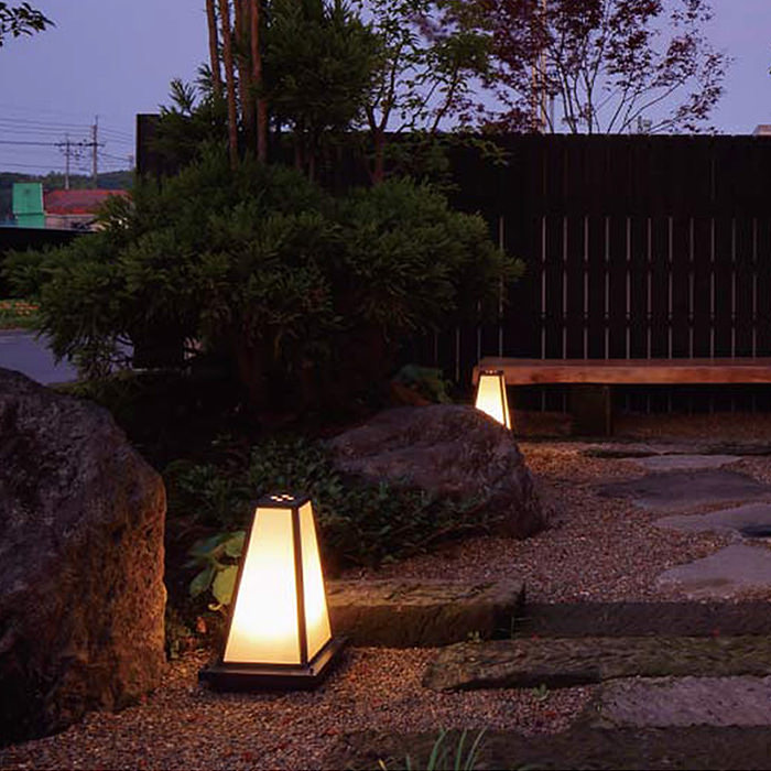 庭園灯 和紙模様入・40W相当 黒色 インテリア照明の通販 照明のライティングファクトリー