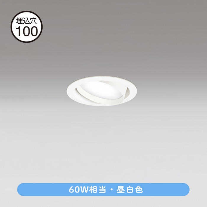ユニバーサルダウンライト Φ100・60W形 昼白色 | オフホワイト